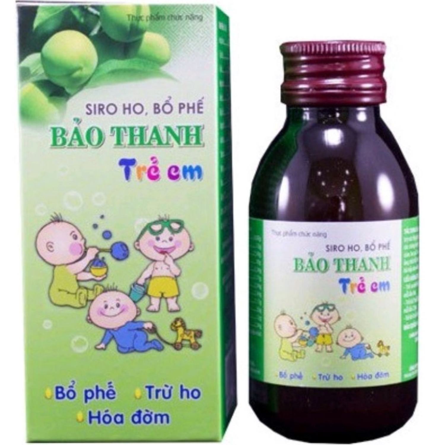 SIRO HO BẢO THANH BỔ PHẾ HÓA ĐỜM ( Trẻ em 100ml - Người lớn 125ml)