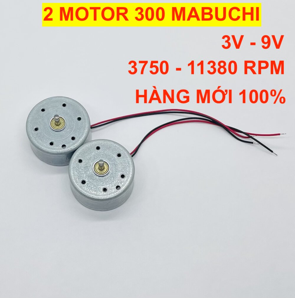 [HCM]Nhập khẩu motor 300 mã RF-300-12350 3V - 9V của Mabuchi tốc độ 3750 - 11380 RPM - LK0224