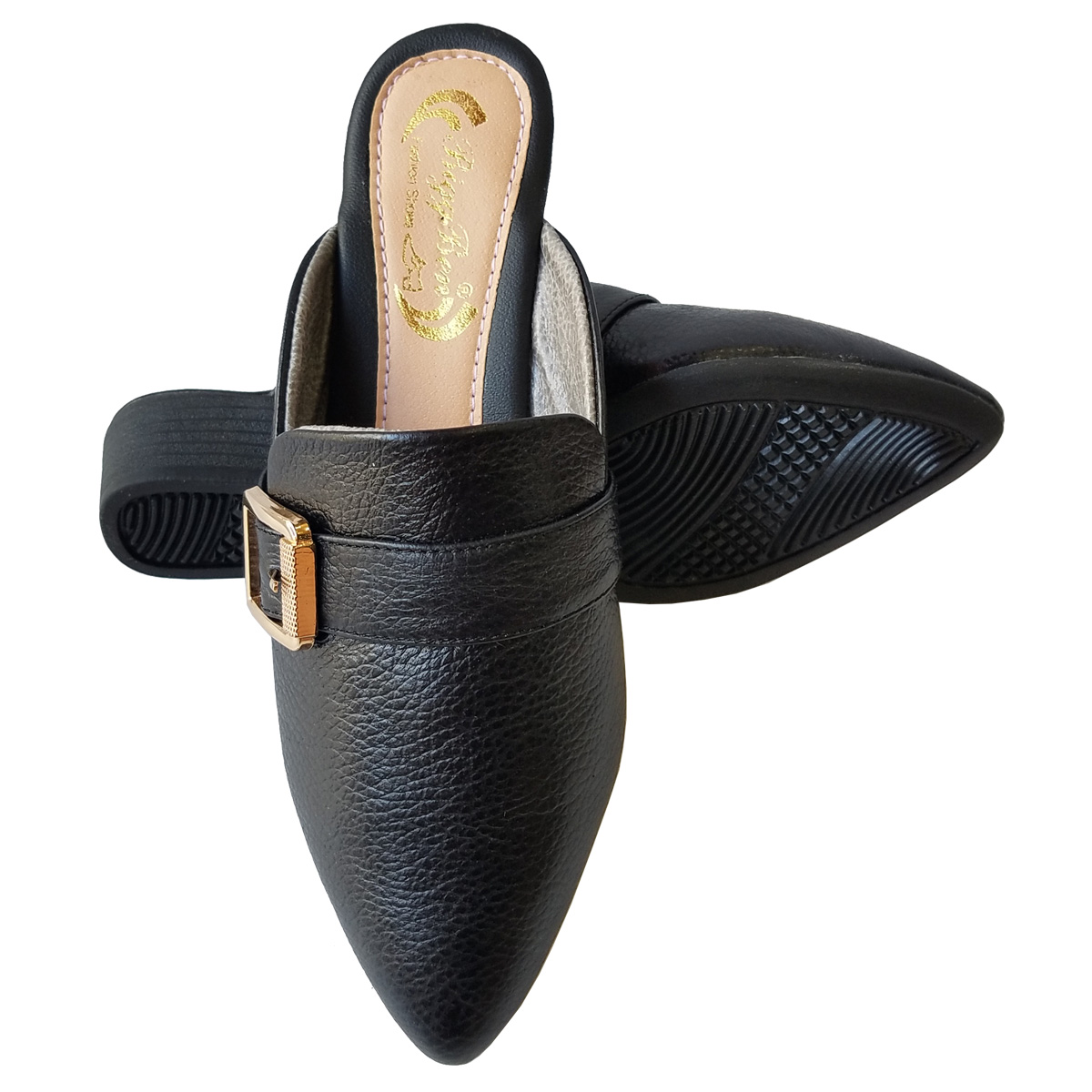 Dép Sục Nữ Da Bò Thật BIGGBEN Cao 3cm SBNB40