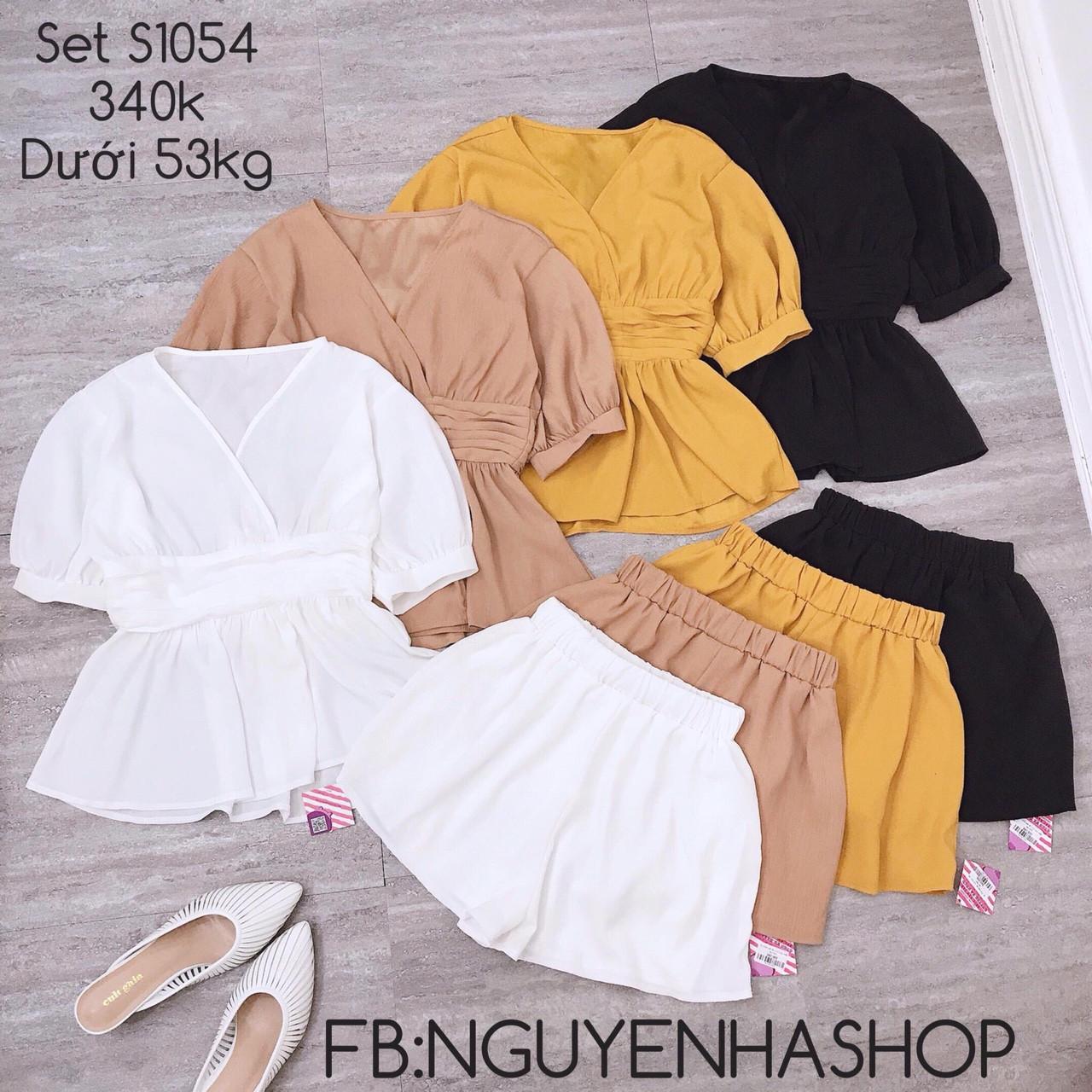 Sét bộ áo tay bo kate-TH