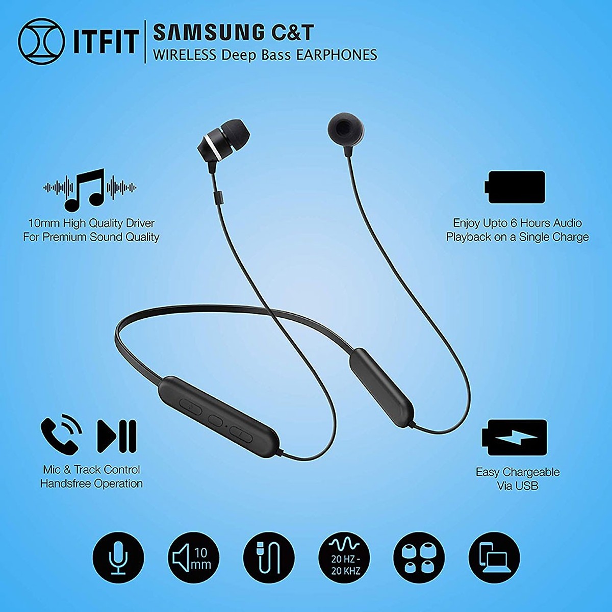 Tai nghe Bluetooth Samsung C&T ITFIT A08C