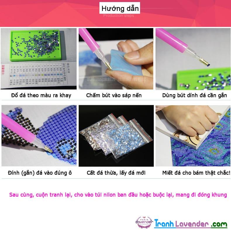 Tranh đính đá Phật Thích Ca Mâu Ni 50x65