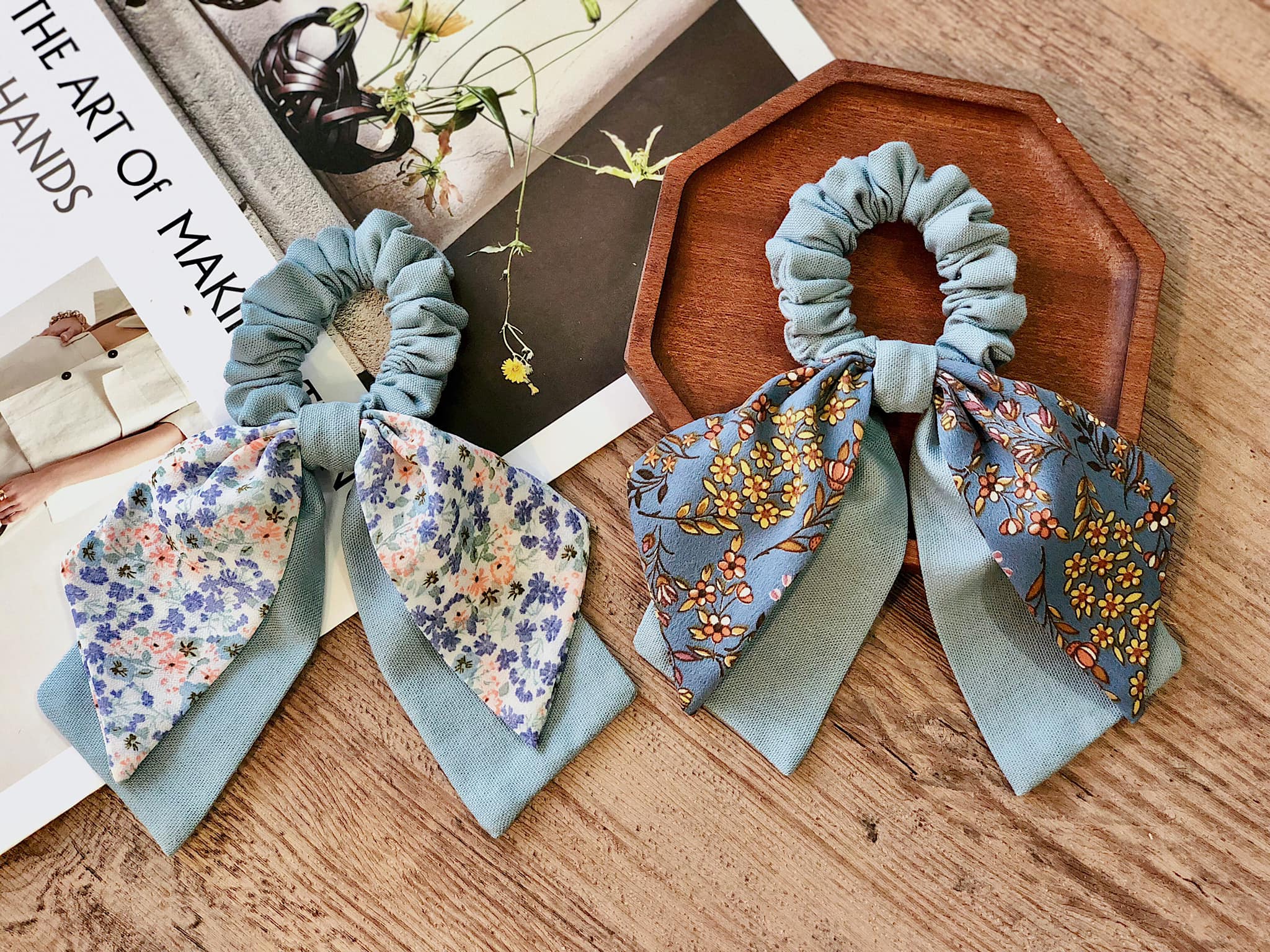 Dây Cột Tóc Scrunchies Linen Handmade