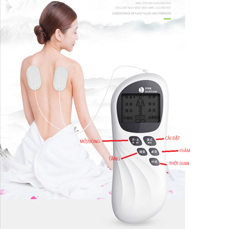 Máy massage trị liệu -2 miếng dán xung điện nhập khẩu