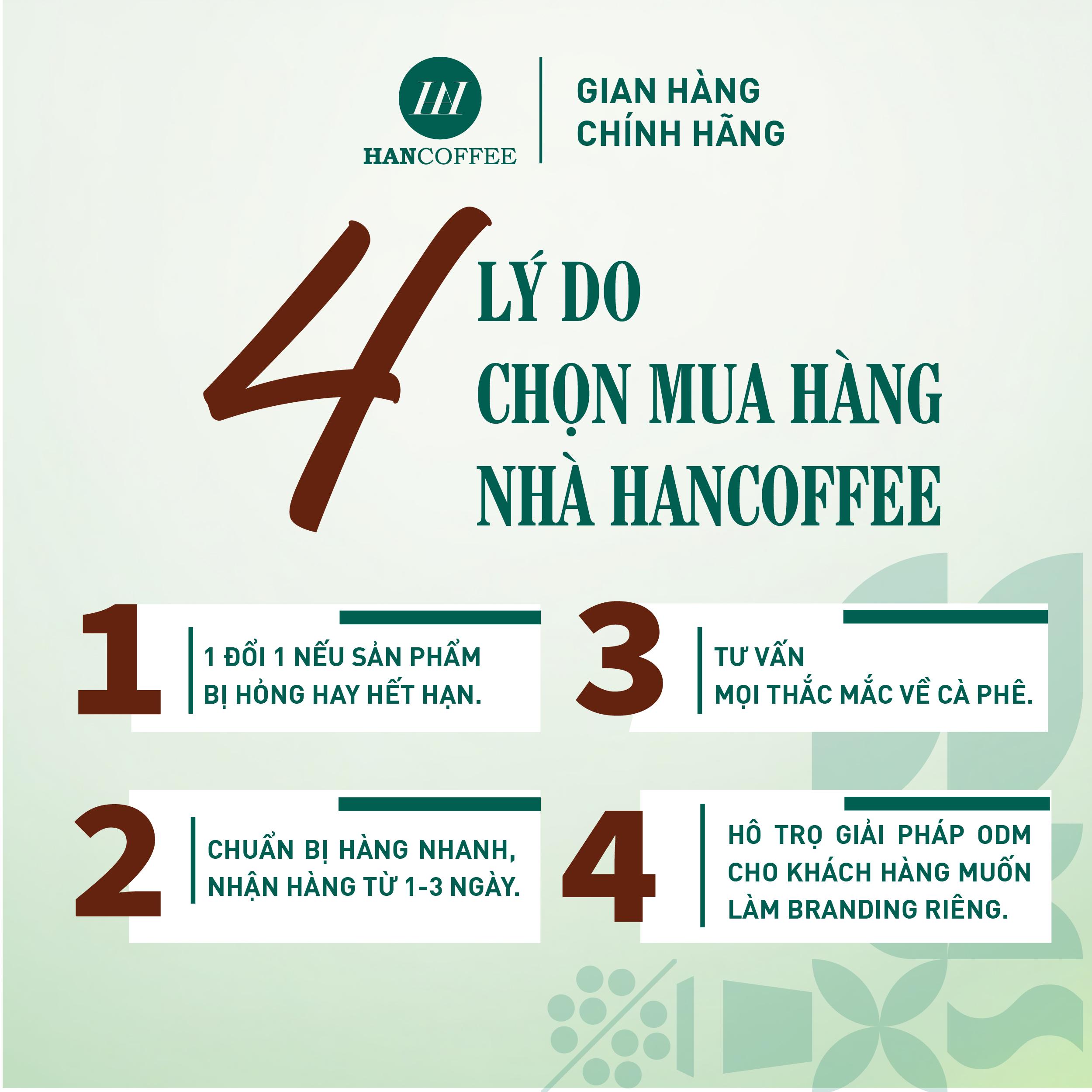 [ Tặng phin inox]  Cà phê pha phin/ pha máy HANCOFFEE Traditional 1KG cà phê nguyên chất