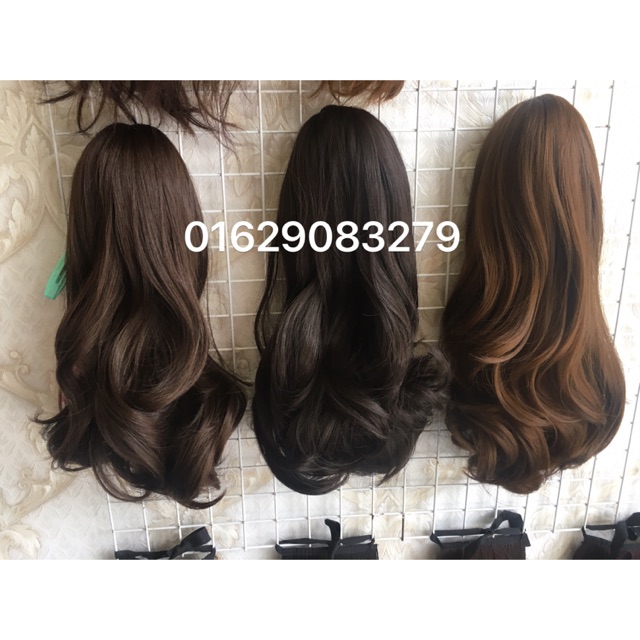 Tóc giả ngoặm tóc giả ngoặm xoăn ngắn 32cm