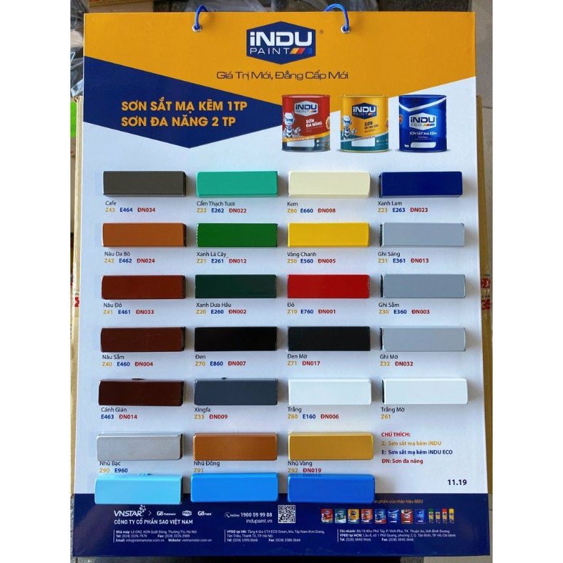 Sơn Sắt Mạ Kẽm Indu 0,8