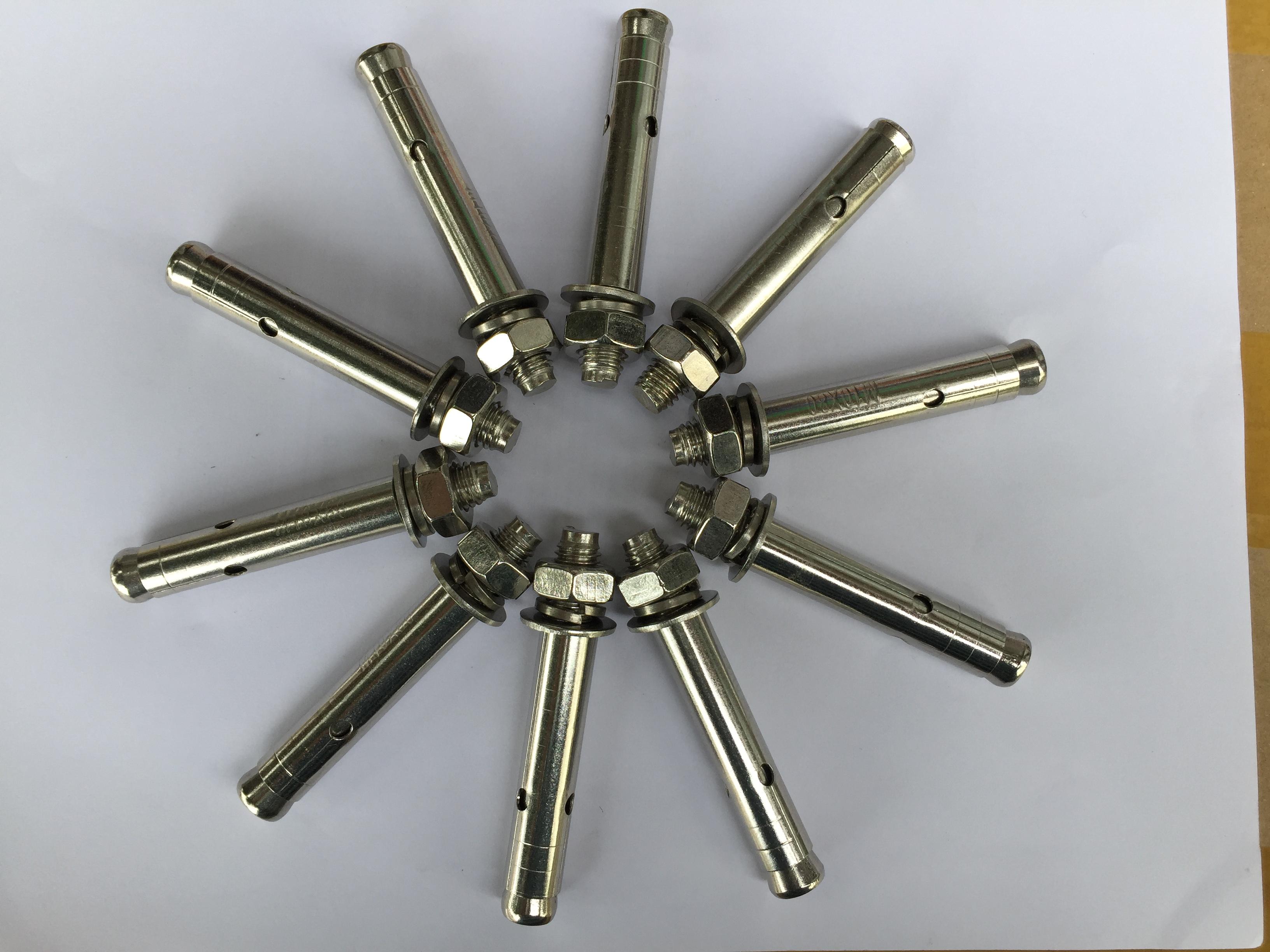 10 chiếc vít nở inox  phi 10 dài 8cm (M10x80)