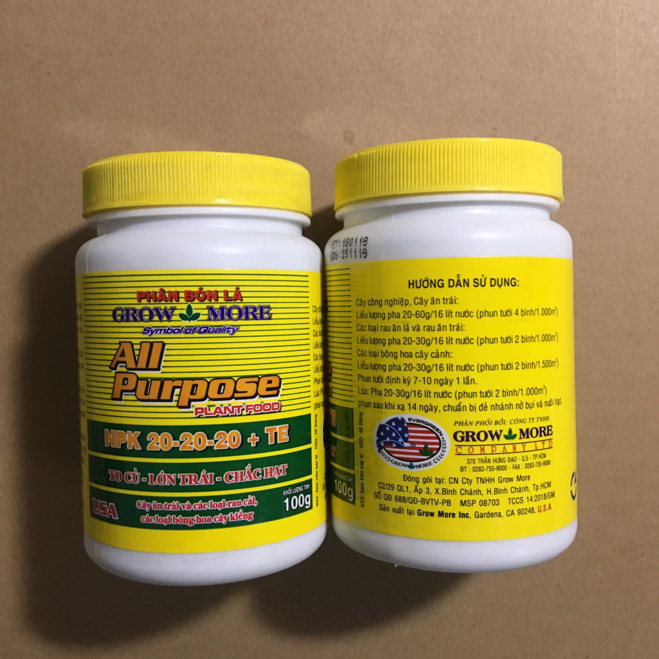Phân Bón Lá Growmore 20-20-20+TE ( Grow More 100g )