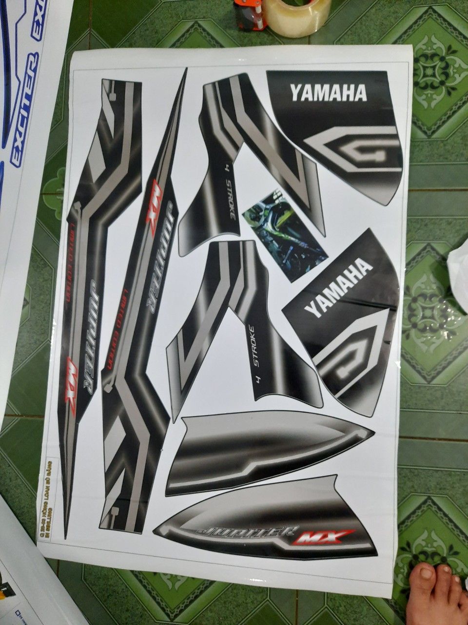 Tem rời dán xe Jupiter MX đặt in