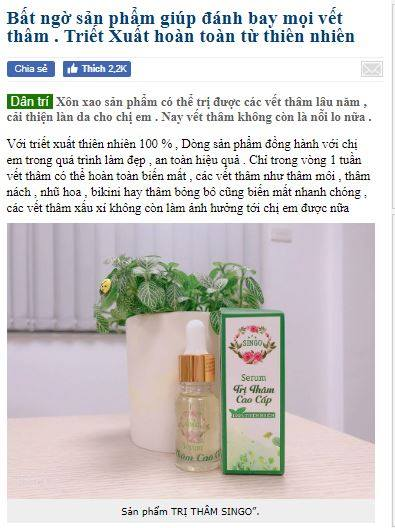 Serum trị thâm Singo cao cấp