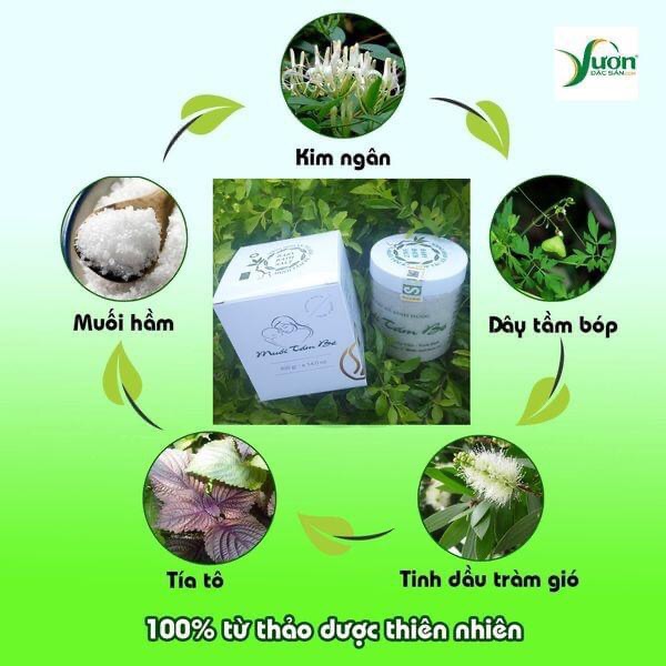 Muối Tắm Thảo Dược cho bé ngừa rôm sảy