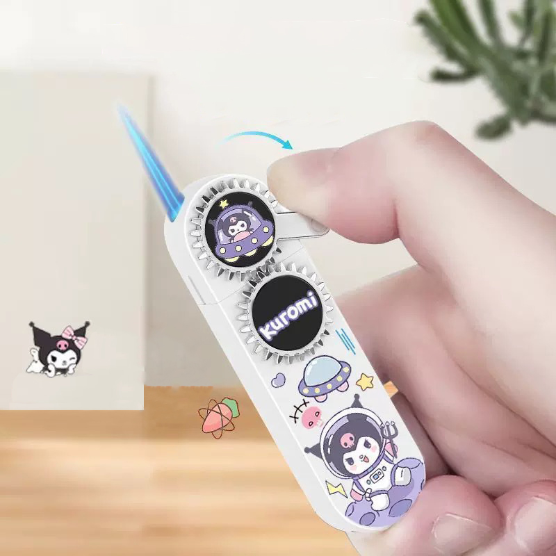 Bật Lửa Khò Hello Kitty Kuromi Độc Lạ Dễ Thương - Có 2 Màu Trắng Đen - Có Hộp Đi Kèm