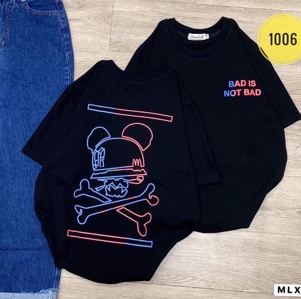 [HCM]ÁO THUN NAM NỮ NOT BAD IN 3D PHẢN QUANG HOT TREND PINK SHOP