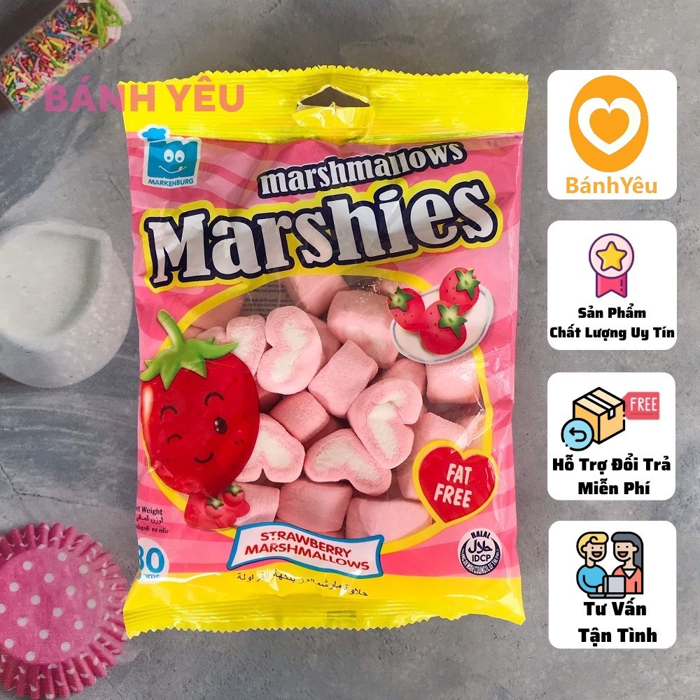 Kẹo xốp Dâu Marshmallow (80g)
