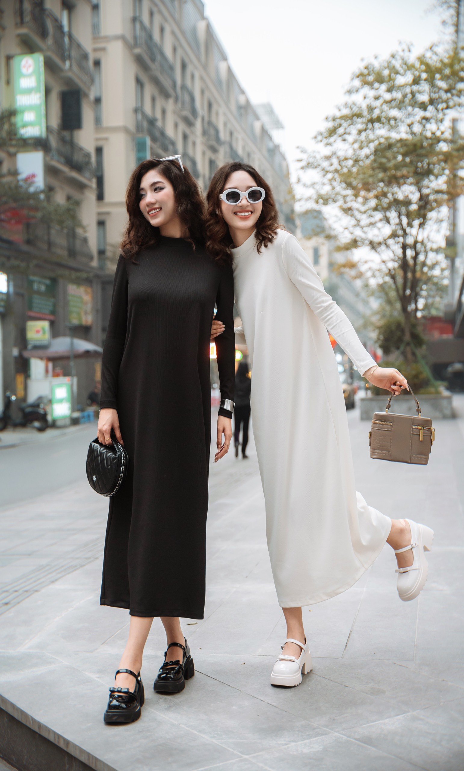 Đầm suông thun tăm dáng dài cổ 3 phân Leegi Design