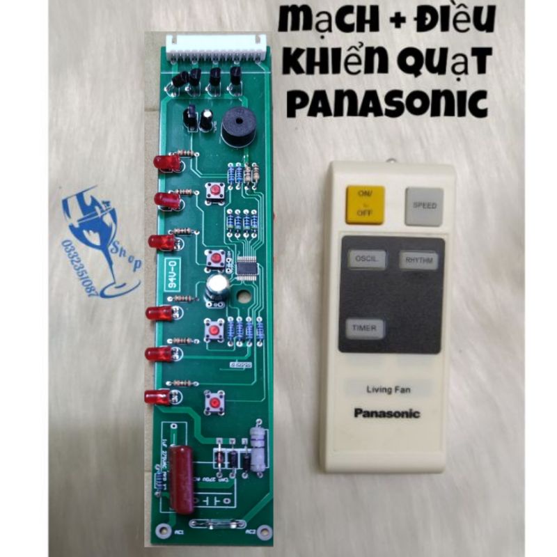 Bộ điều khiển + bo mạch điều khiển quạt cây Panasonic hàng đẹp . Bảo hành 1 tháng