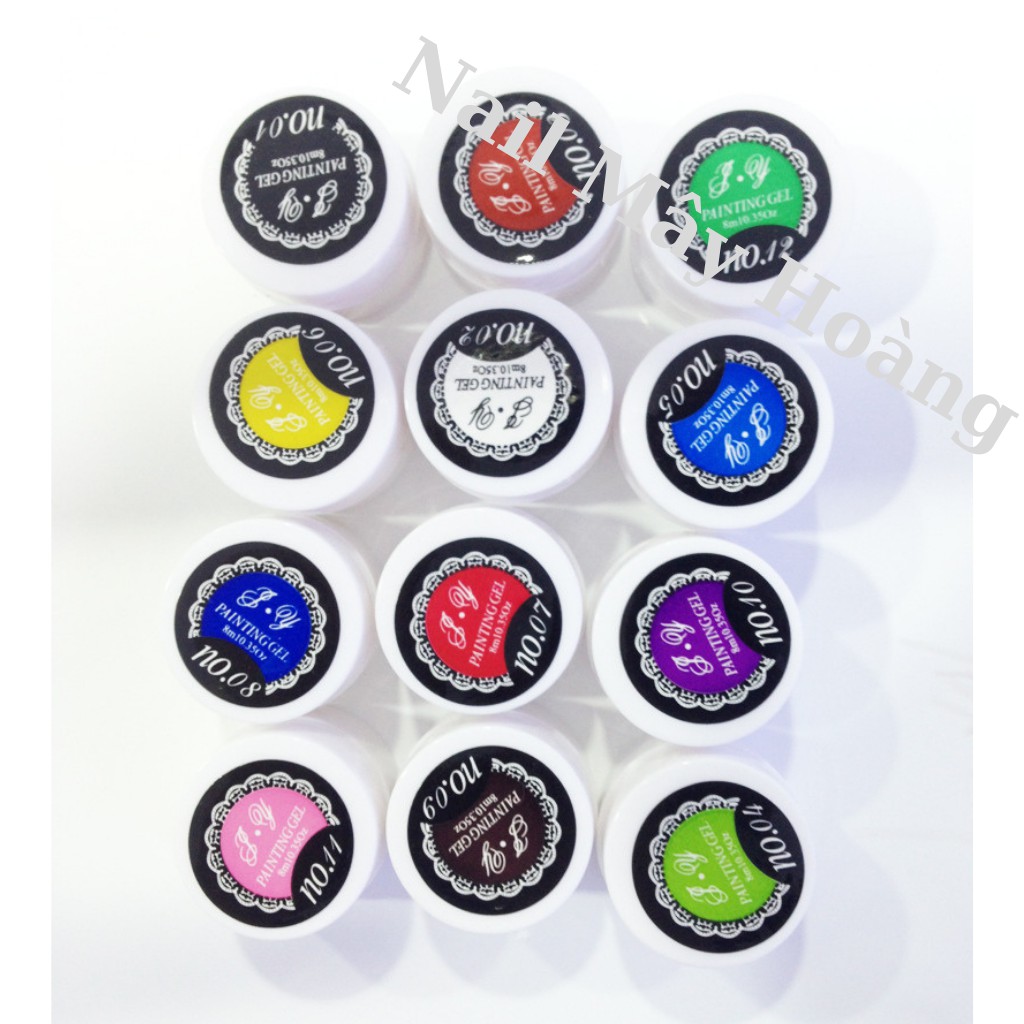g.el vẽ nail , vẽ móng 12 màu siêu đặc