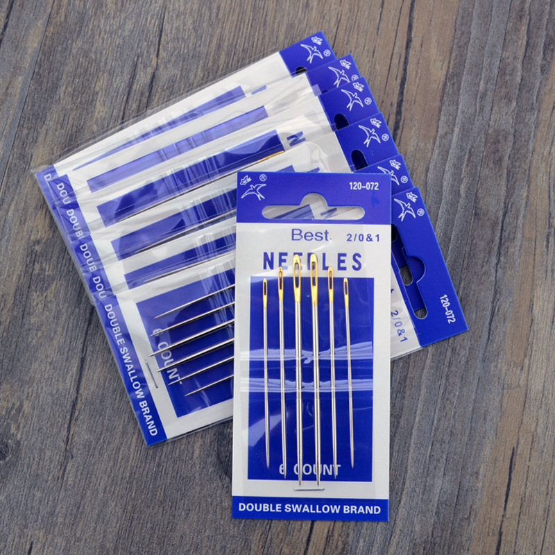 Vĩ 6 kim khâu đuôi vàng size lớn - Best Needles