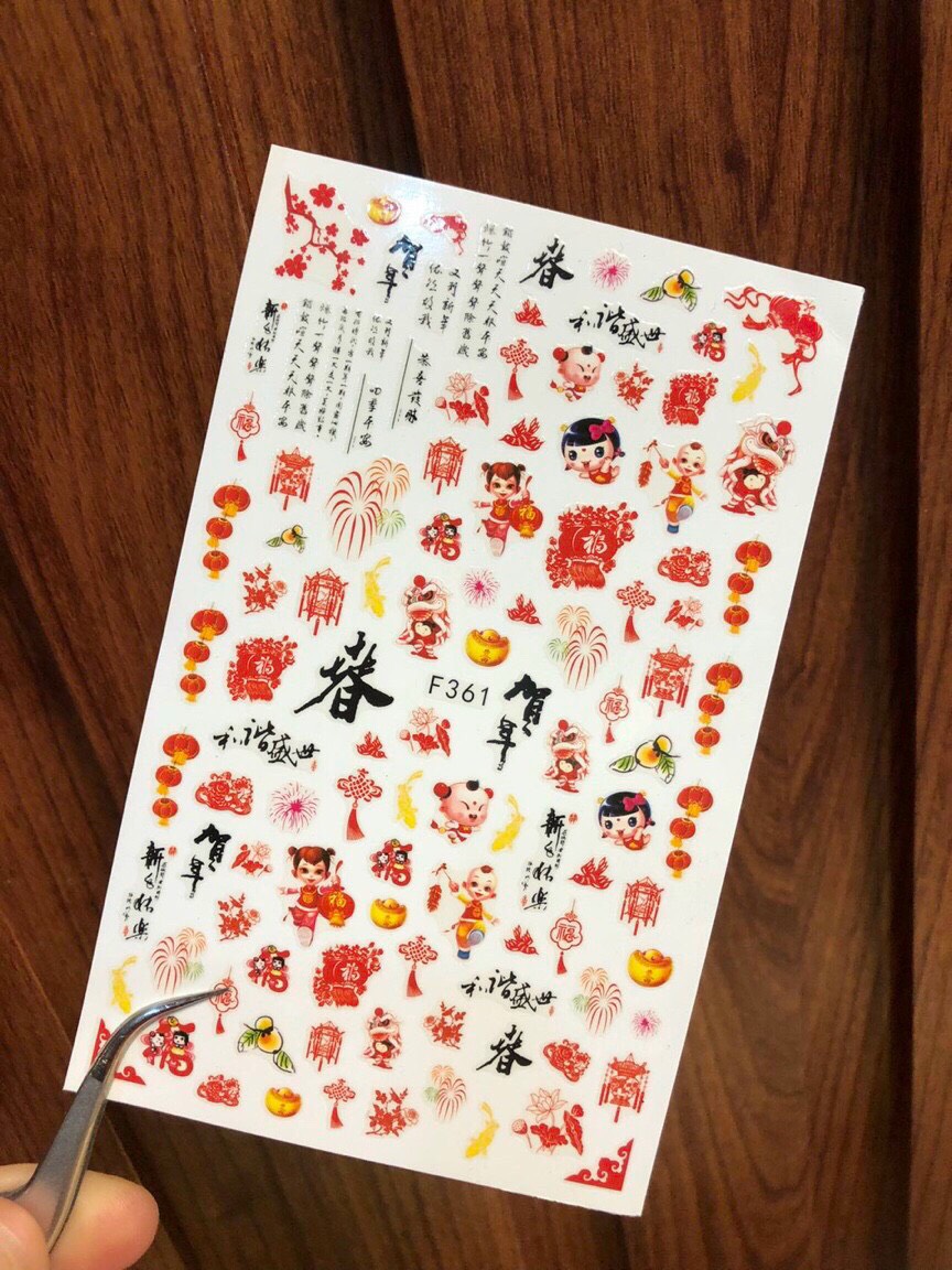 Sticker Dán Móng ,Sticker Trang Trí Tết - Mini Nails