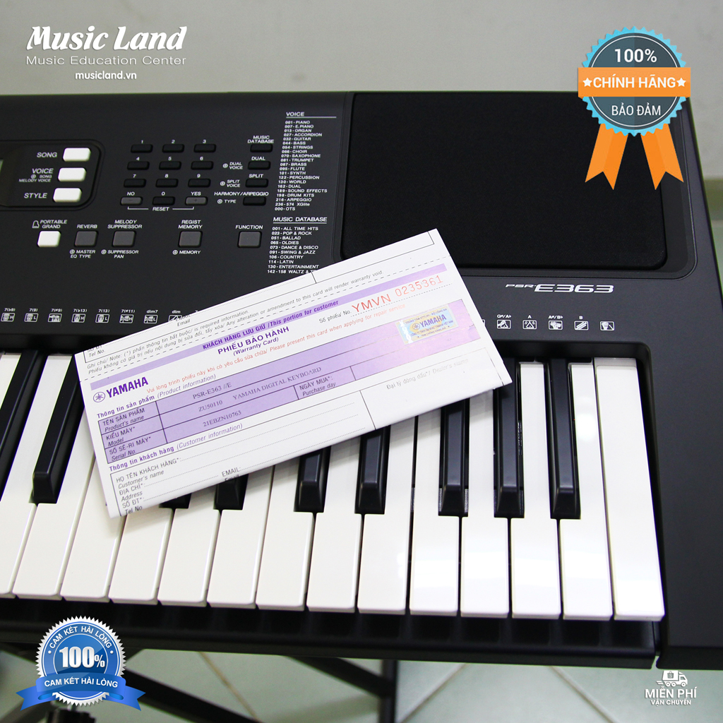Đàn Organ Yamaha PSR E363 - Chính Hãng