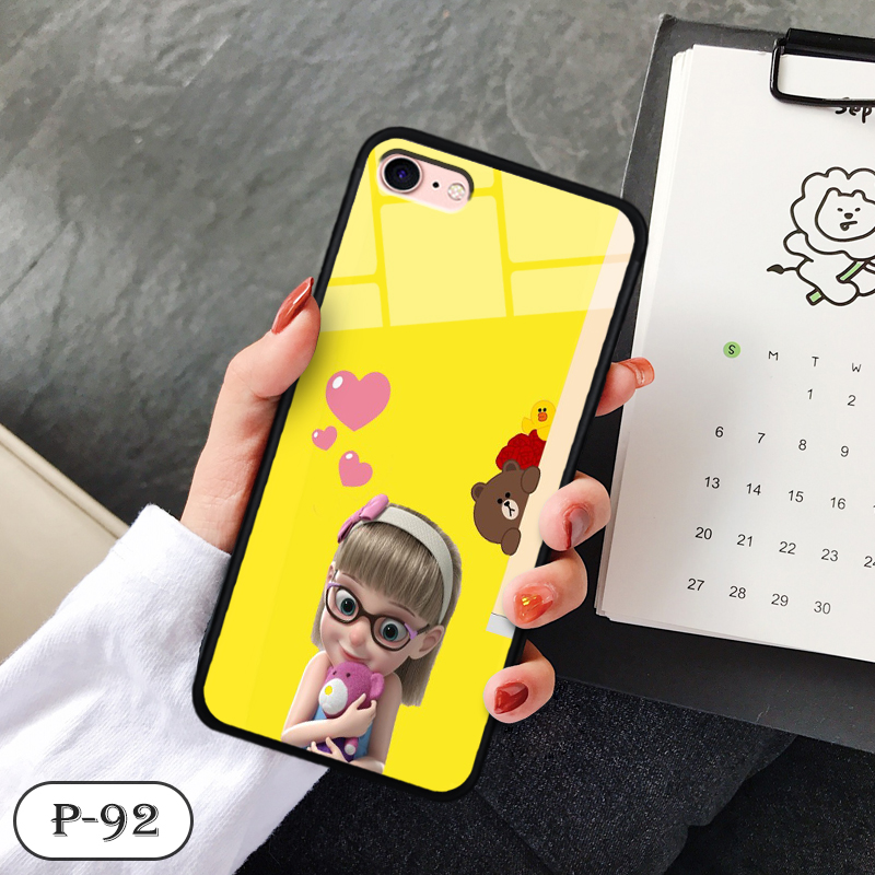 Ốp kính 3D cute IPHONE 7