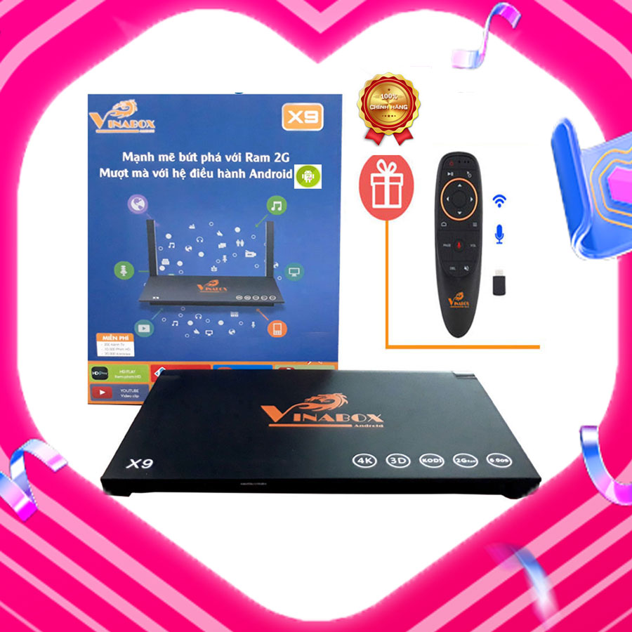 [HCM]VINABOX X9 + REMOTE ĐIỀU KHIỂN GIỌNG NÓI