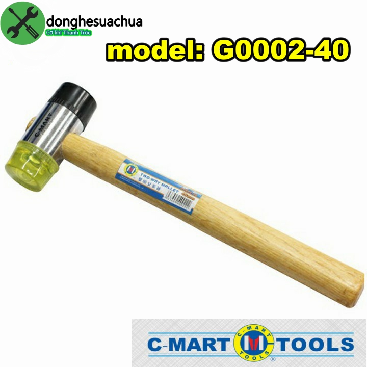 Búa lắp ráp 2 đầu thân gỗ c-mart g0002-40