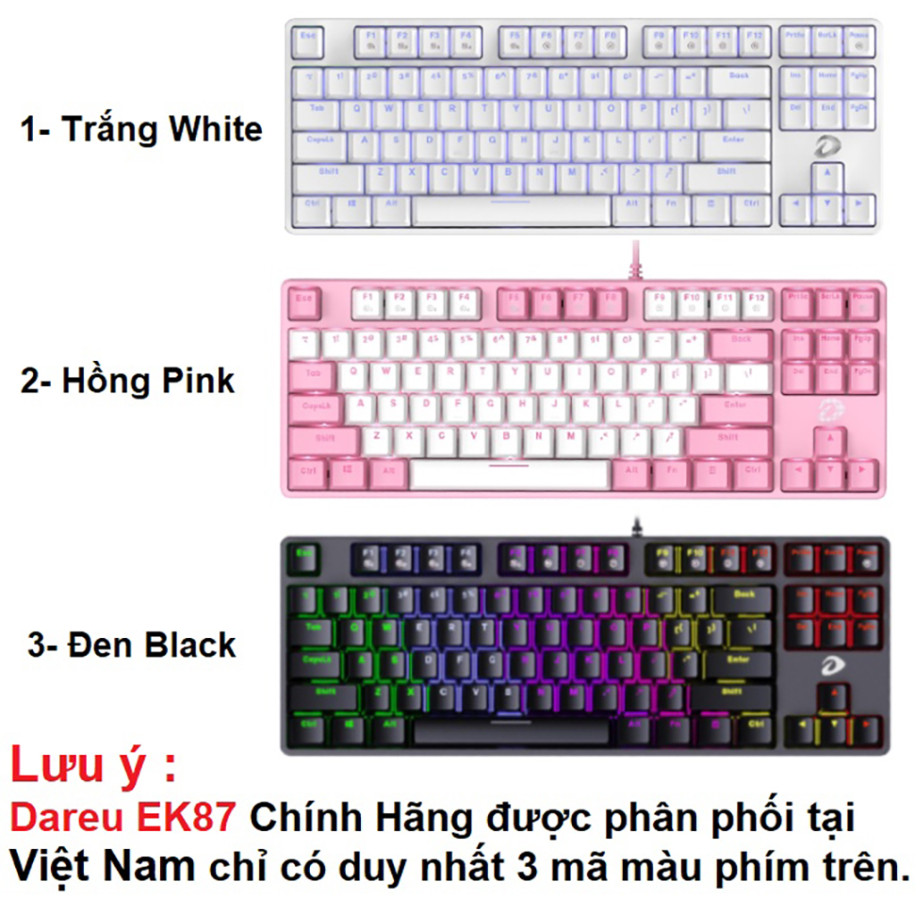 Bàn phím cơ Gaming Dareu EK87 Multi LED