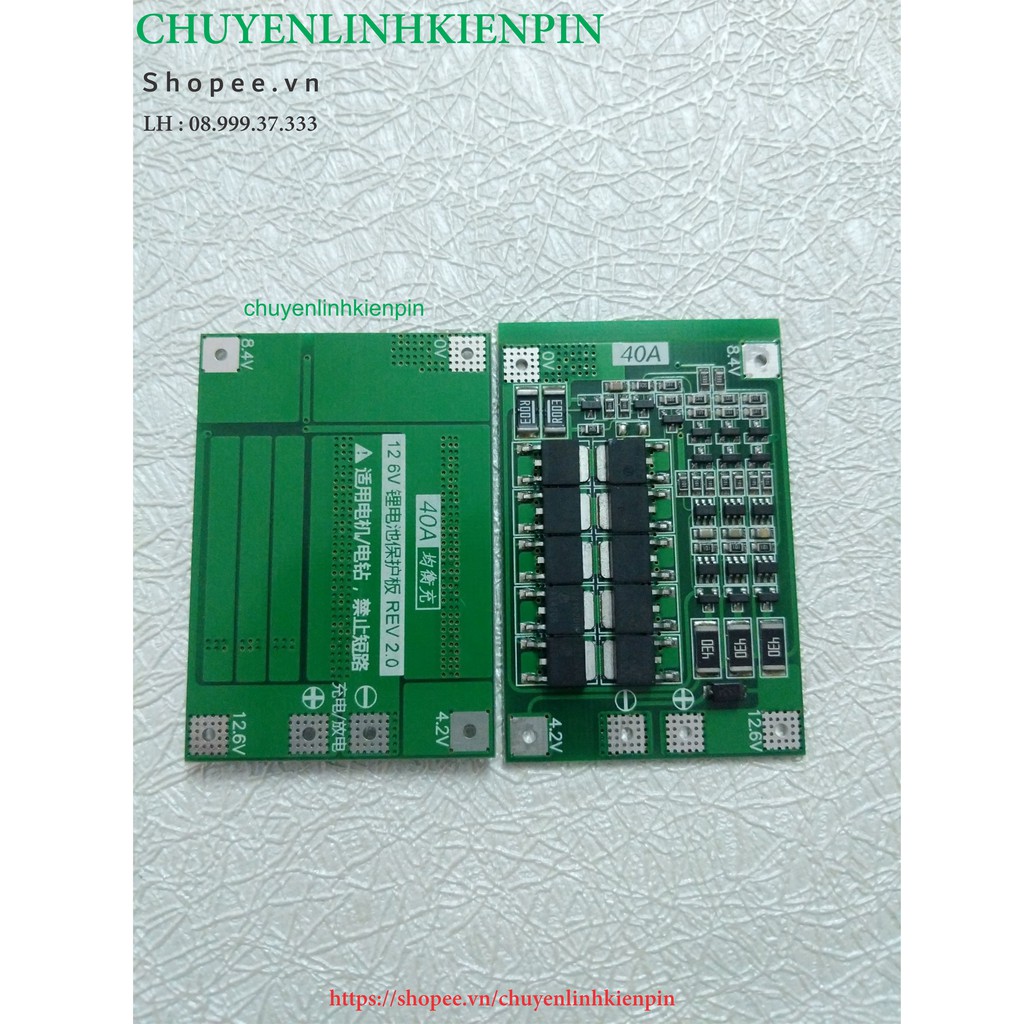 [HCM]Mạch 3S 40A Full bảo vệ Pin Lion ( BL64 33 )