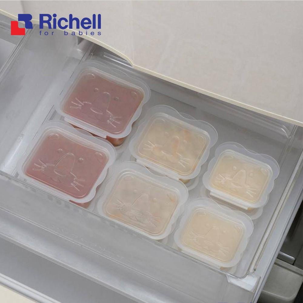 Bộ Chia Thức Ăn Có Nắp Đậy Richell 50-100-150ml