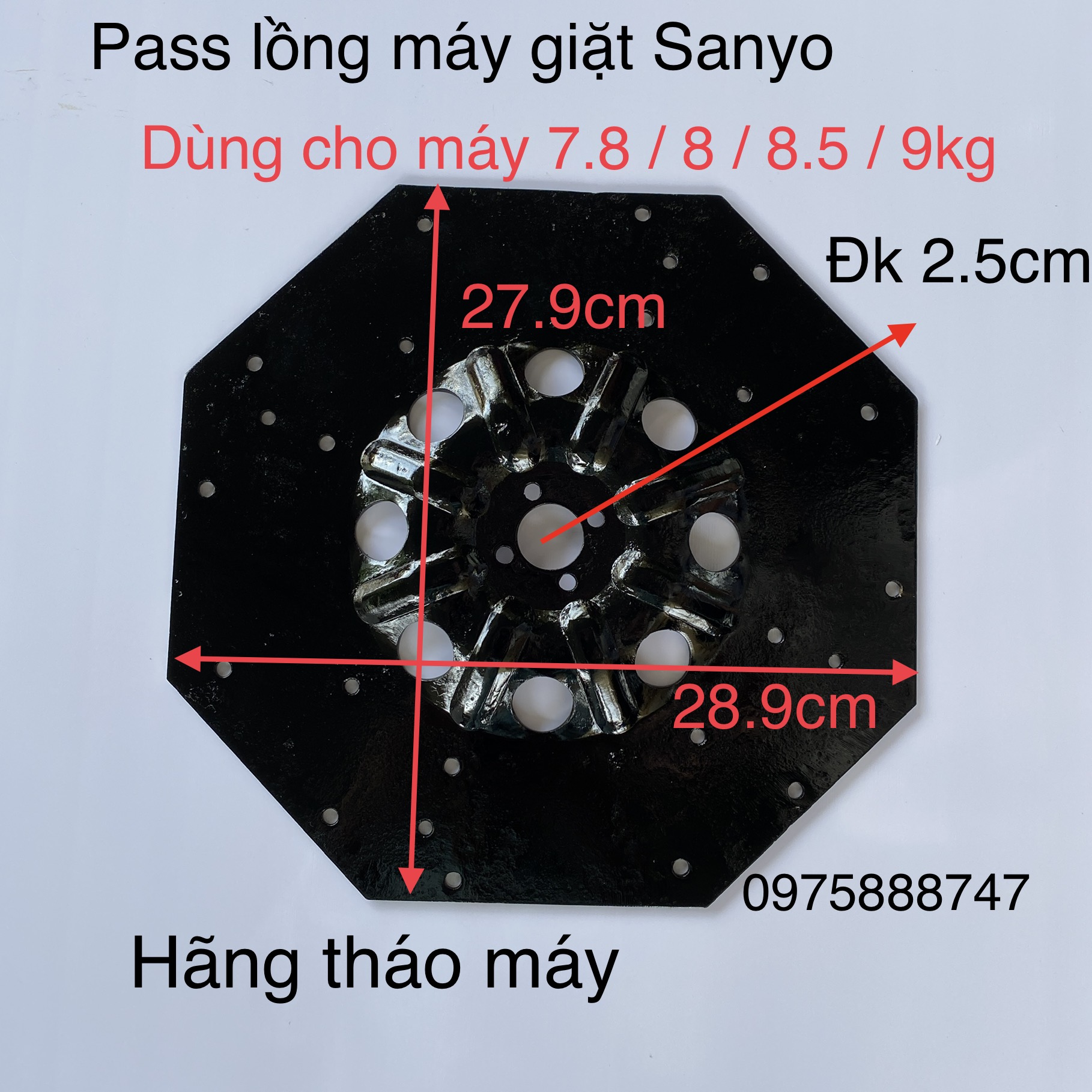 Pass mâm máy giặt Sanyo ( hàng tháo máy )