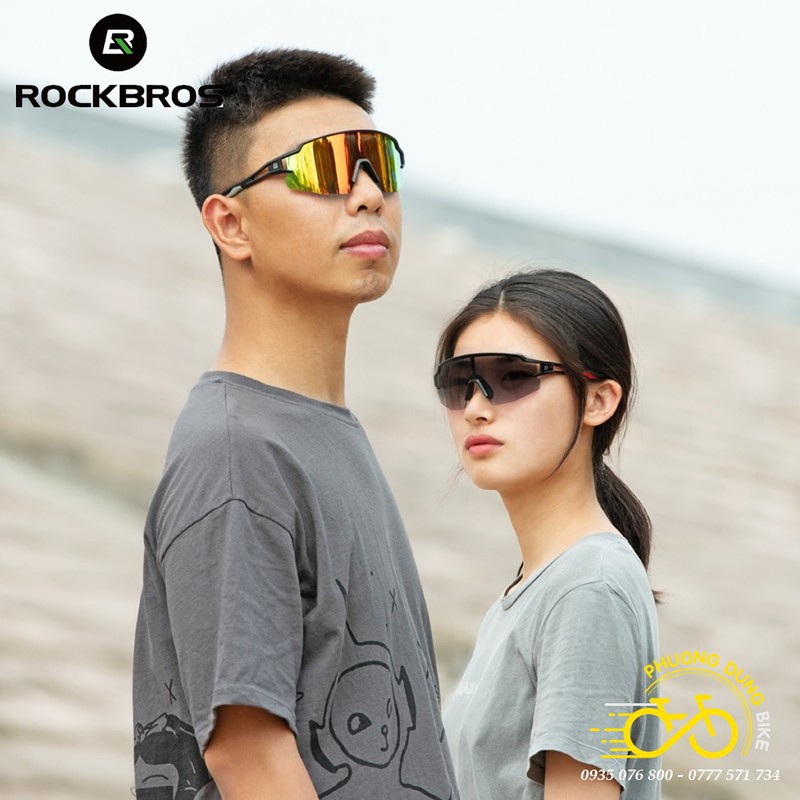 Kính mát xe đạp thể thao 1 mặt ROCKBROS - Kiểu 02