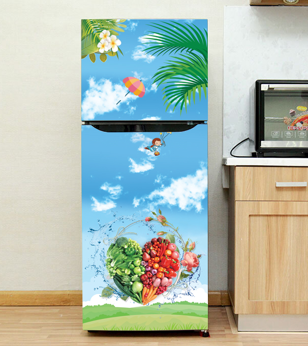 [HCM]DECAL DÁN TRANG TRÍ TỦ LẠNH TRÁI TIM RAU CỦ