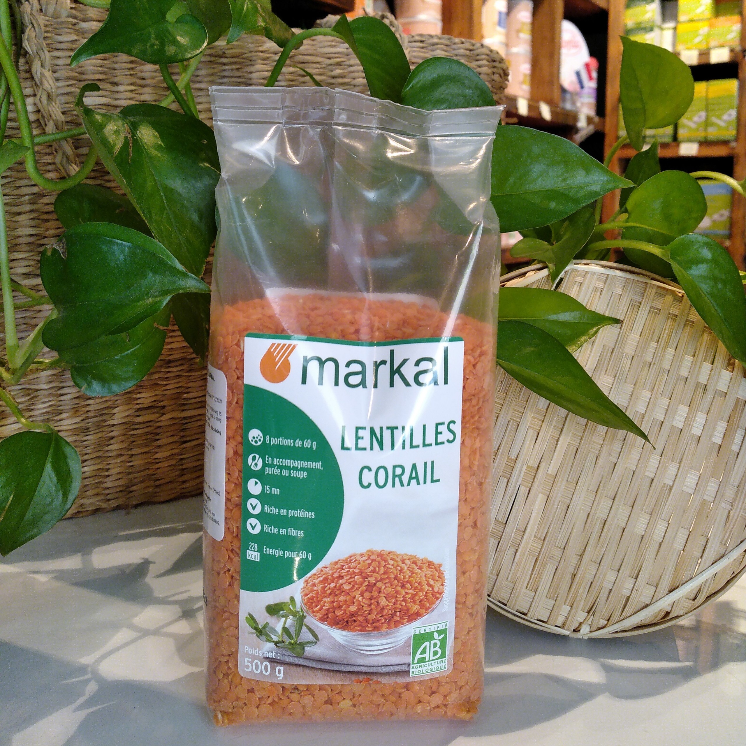 [HCM]Đậu Lăng Hữu Cơ Markal 500G (Đậu Lăng Xanh/Đậu lăng đỏ cam san hô) - Leafhouse hcm