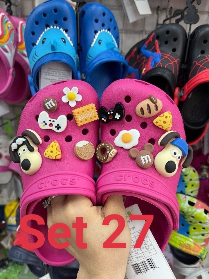 Charm, jibit mới, chuyên gắn giày dép crocs, bán theo set - PB248