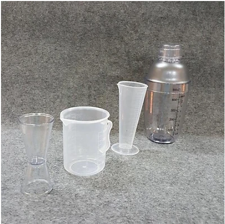 Combo 4 món pha chế quầy cà phê, sinh tố (Shaker 500ml In đậm)