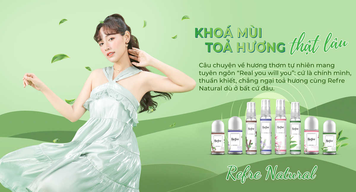 Lăn Khử Mùi Refre Natural - Whitening Perfume Deodorant 40ml