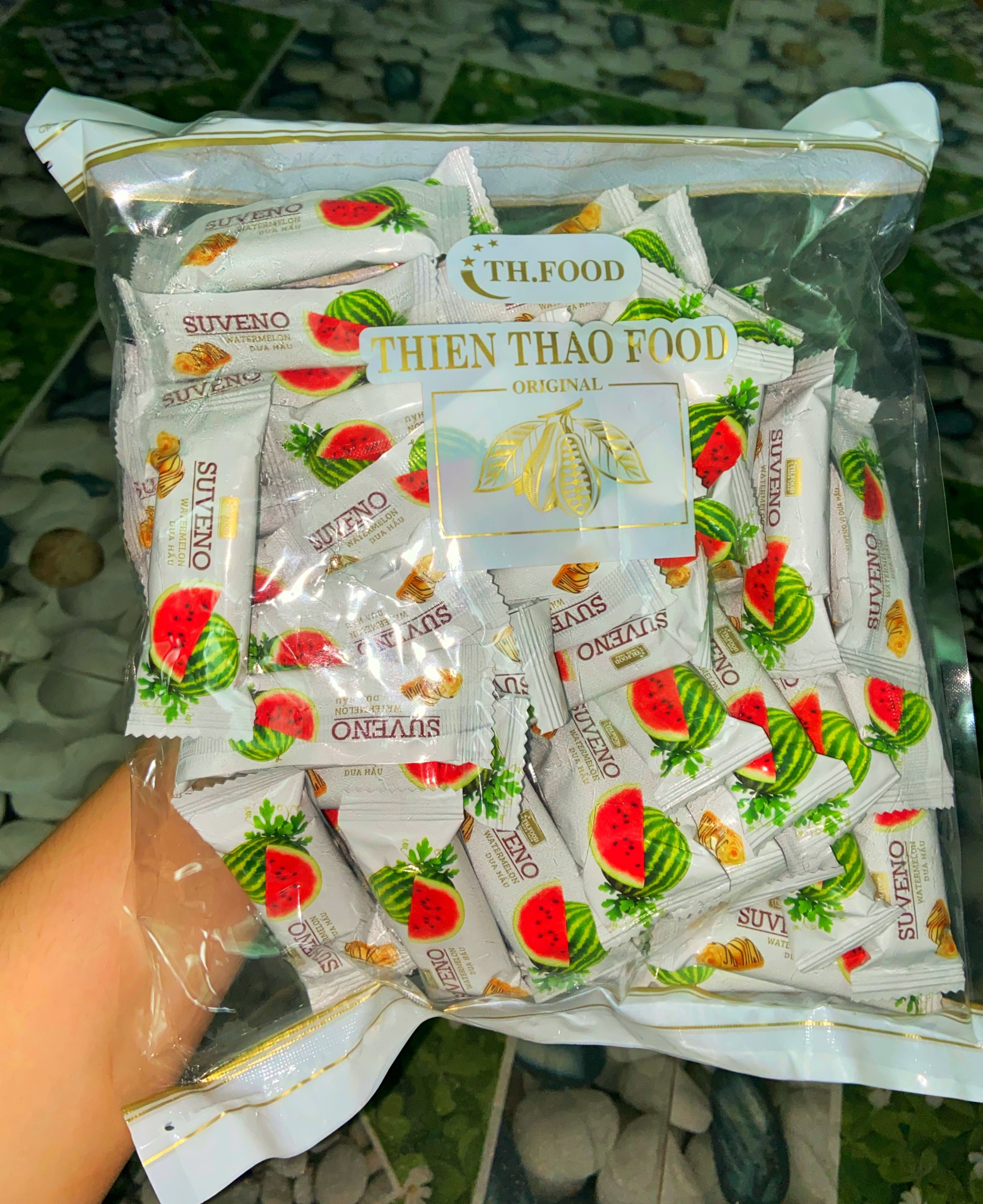 HOT 500G BÁNH XỐP VỊ DƯA HẤU THIÊN THẢO FOOD SUVENO( hơn 50 cái )