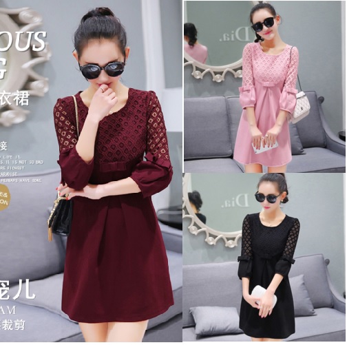 Đầm suông phối ren BEYEU1688 - BY8001