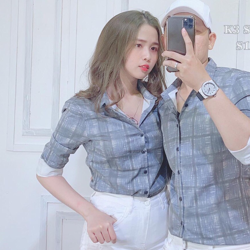 Áo Sơ Mi Cặp Nam Nữ Thời Trang Cao Cấp MoonA AOC3