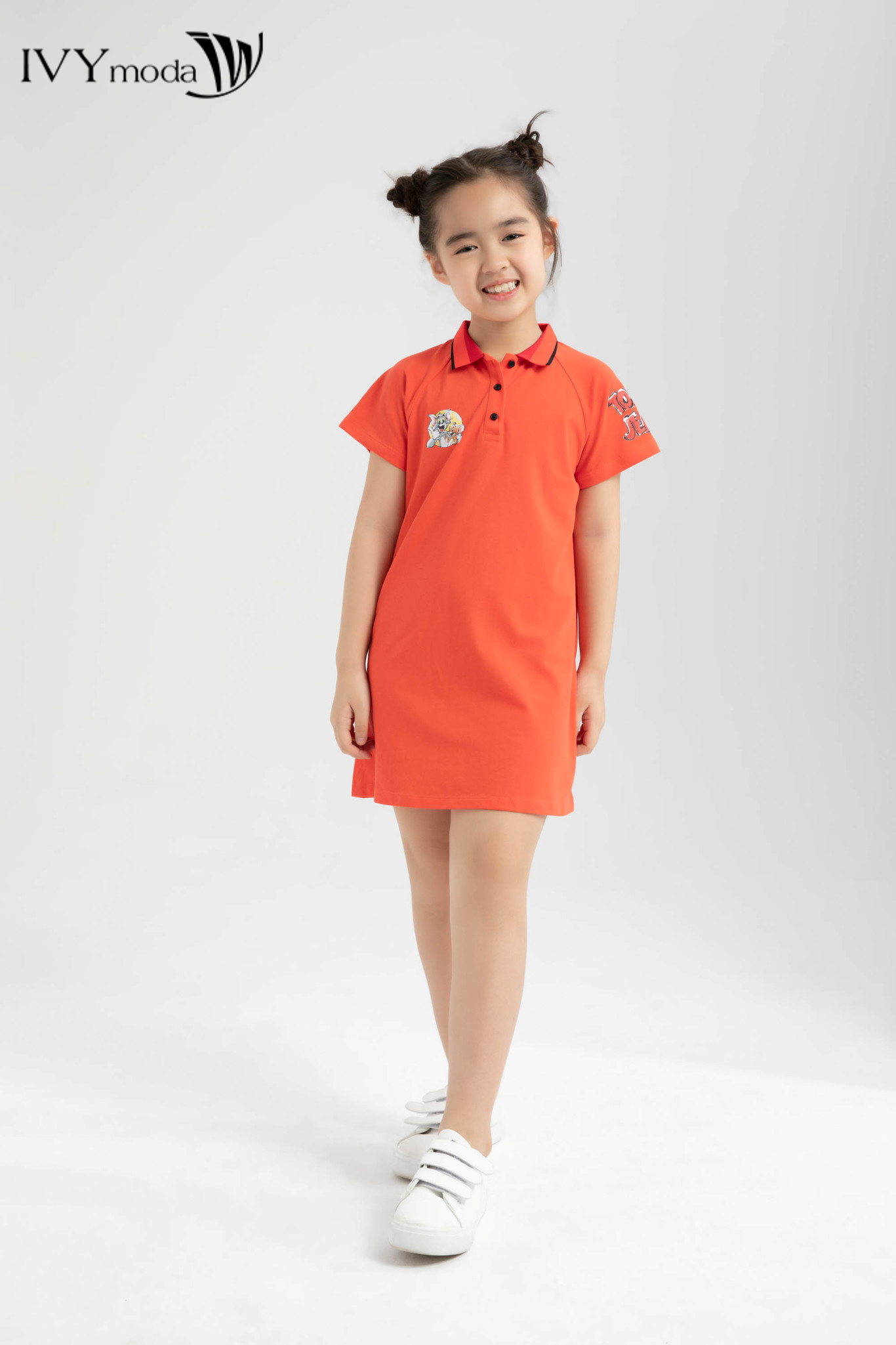 Đầm thun bé gái cổ đức Tom&Jerry  IVY moda MS 42G1269