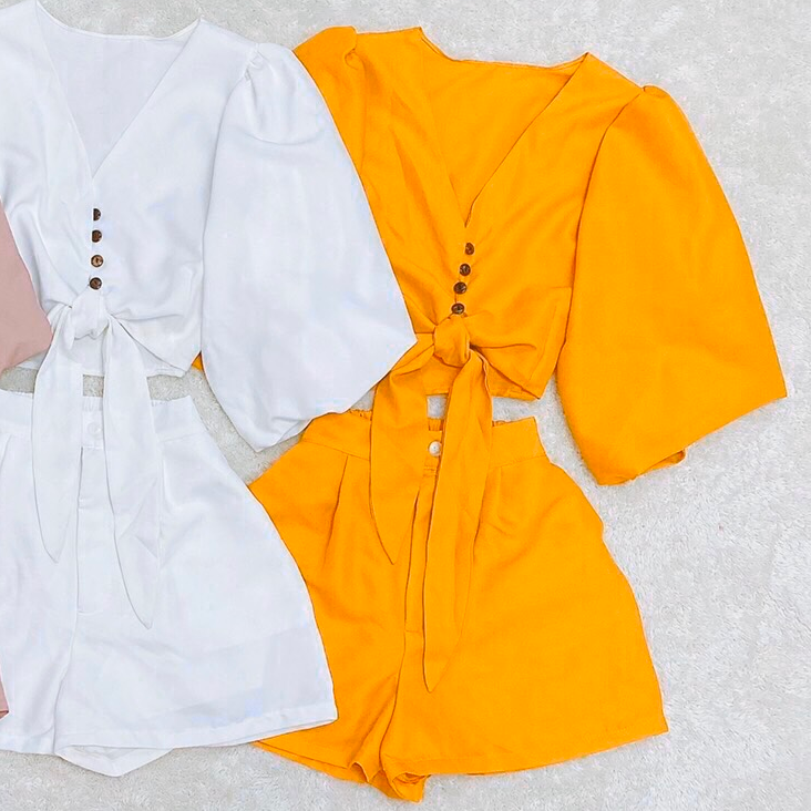 Set bộ đũi nơ eo cao cấp