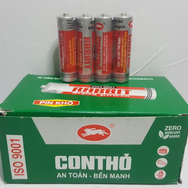 Hộp 40 pin con thỏ AA 1,5V