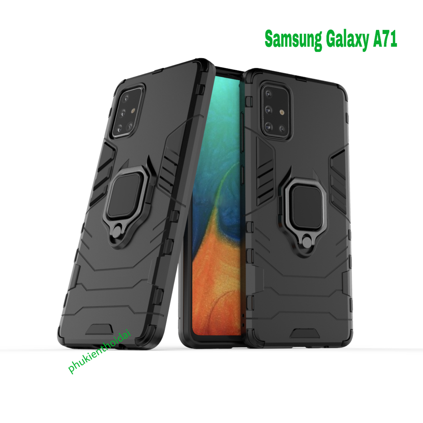 Ốp lưng Samsung Galaxy A71 chống sốc Iron Man Iring siêu bền giá đỡ xem phim cao cấp