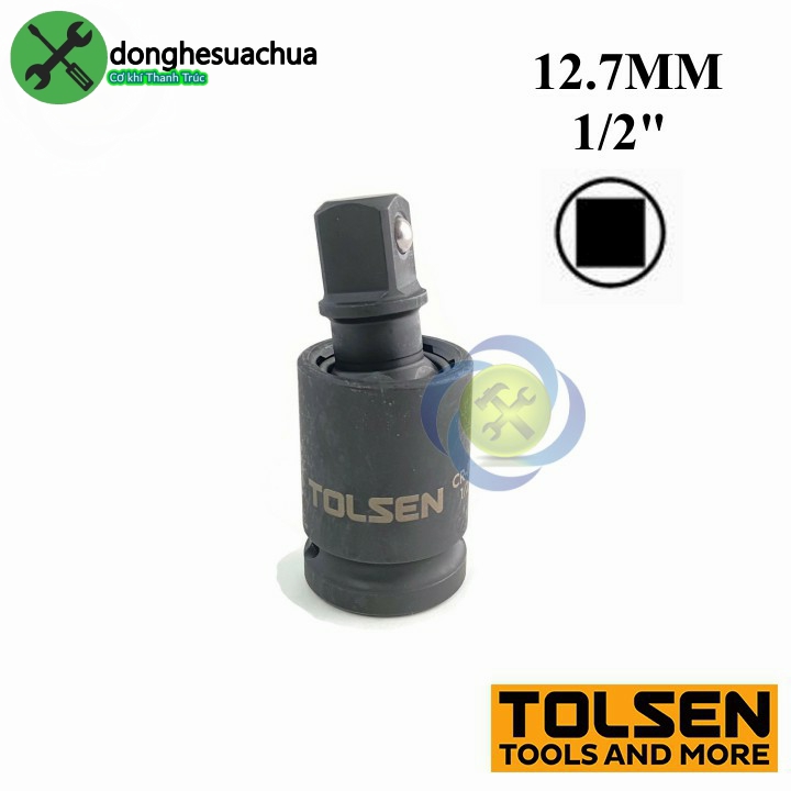Đầu nối lắc léo đen 1/2 tolsen 18288