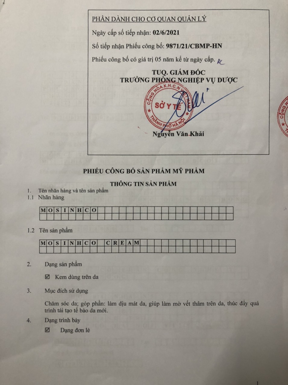 Kem bôi trĩ - Mỡ sinh cơ yhct