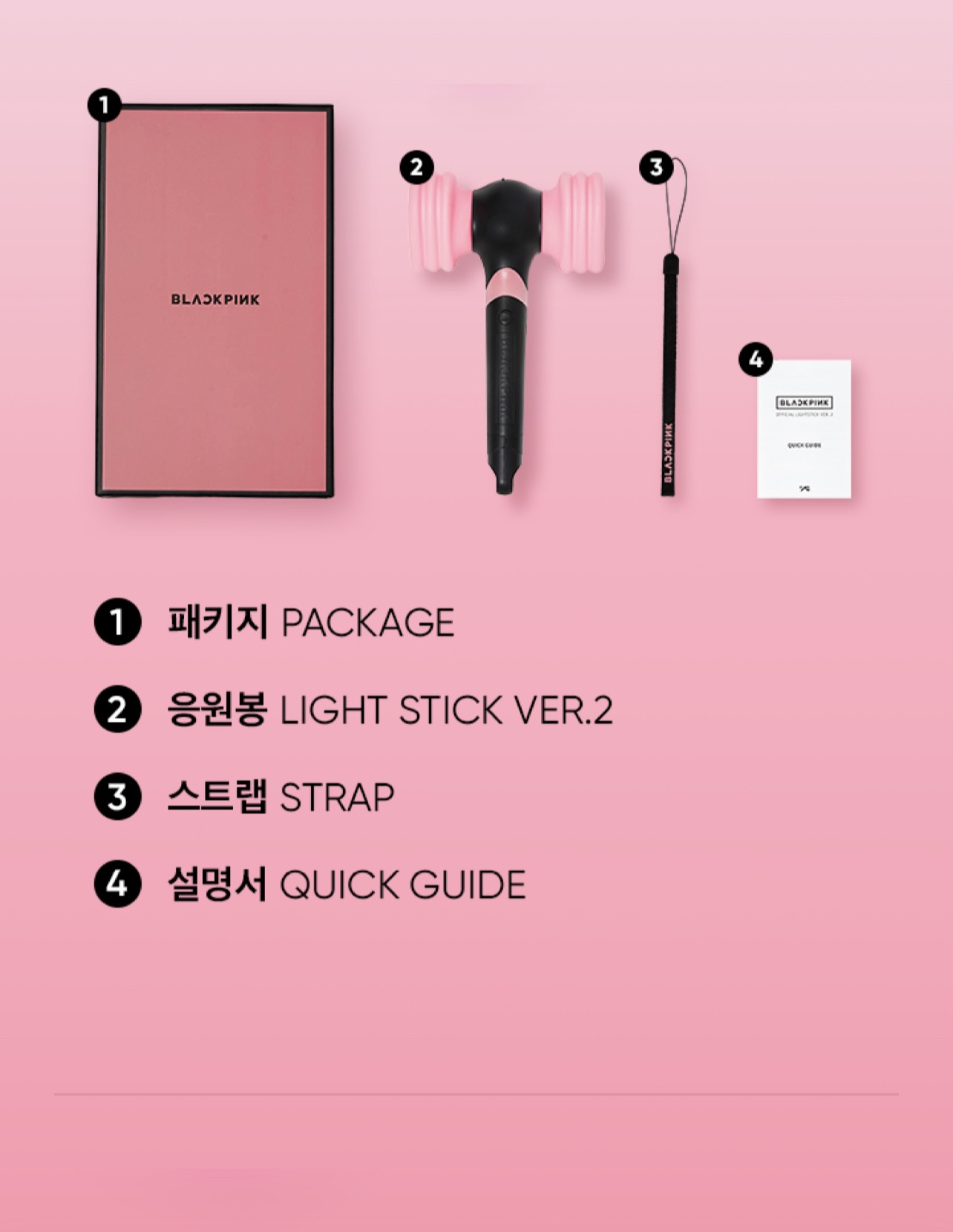 Lightstick Blackpink Ver2  Officall  Đèn Cổ Vũ Blackpink