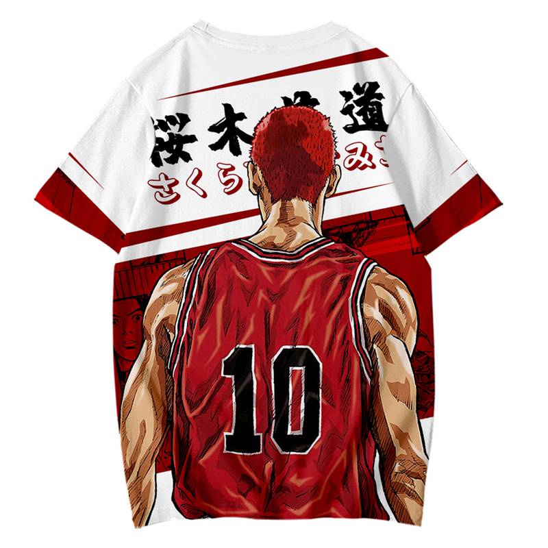 Áo Thun Tay Ngắn Dáng Rộng In Hình SLAM DUNK Thời Trang Mùa Hè Cho Nam Và Nữ