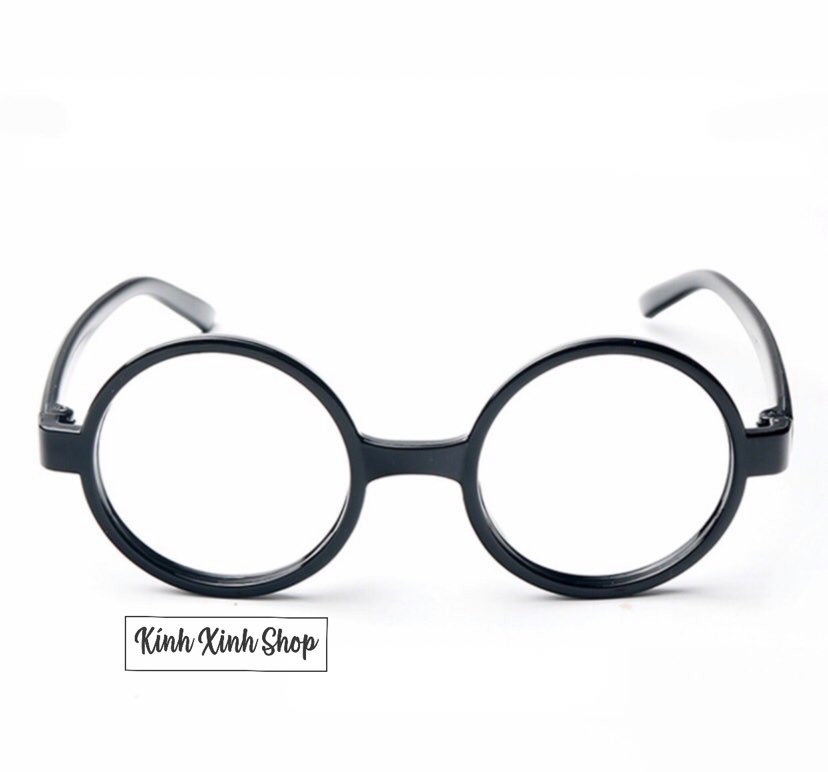 Gọng Kính cận/Kính giả cận Mắt tròn nhựa Cute cho bé (ĐEN)